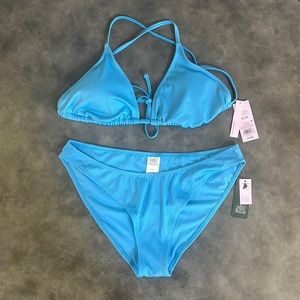 XL- Wild fable- blue ribbed bikini🩵